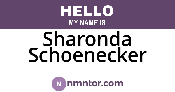 Sharonda Schoenecker