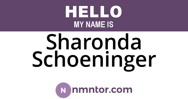 Sharonda Schoeninger