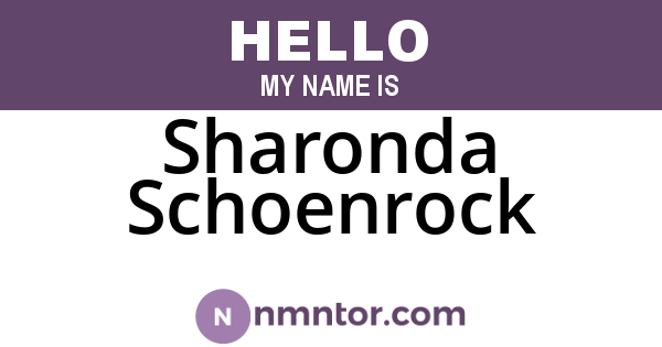 Sharonda Schoenrock