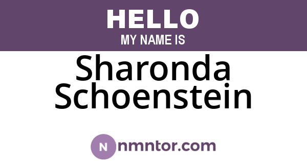 Sharonda Schoenstein