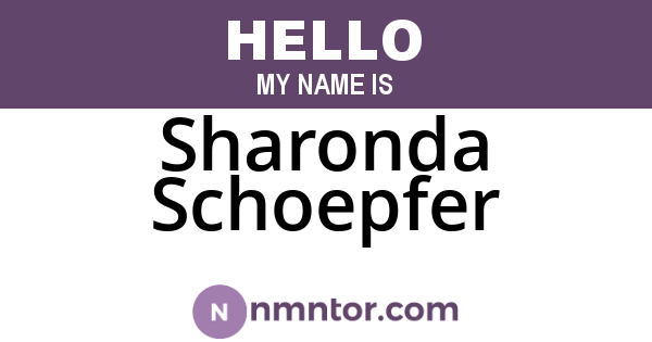 Sharonda Schoepfer