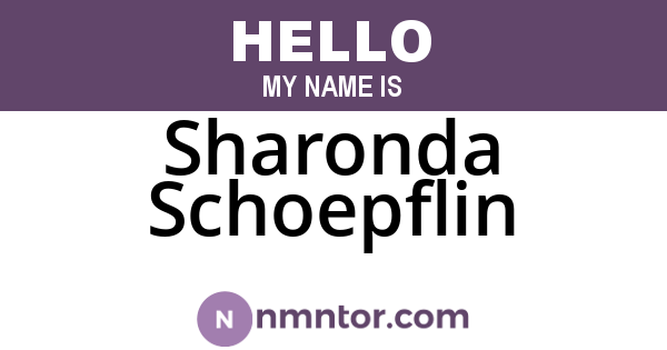 Sharonda Schoepflin