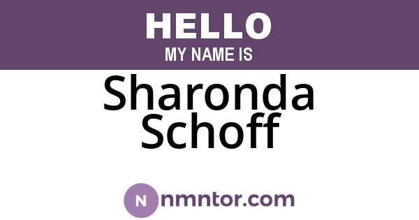 Sharonda Schoff