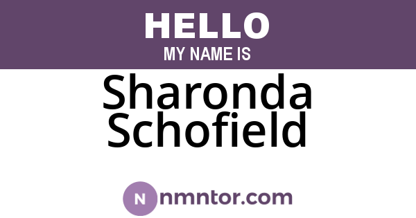 Sharonda Schofield