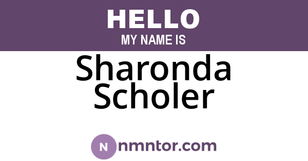 Sharonda Scholer