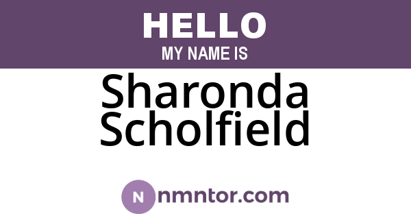 Sharonda Scholfield