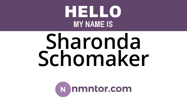 Sharonda Schomaker