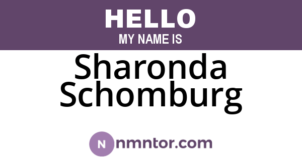 Sharonda Schomburg