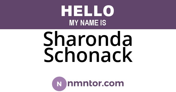 Sharonda Schonack