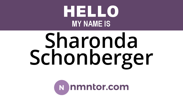 Sharonda Schonberger
