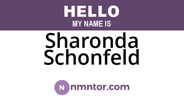 Sharonda Schonfeld