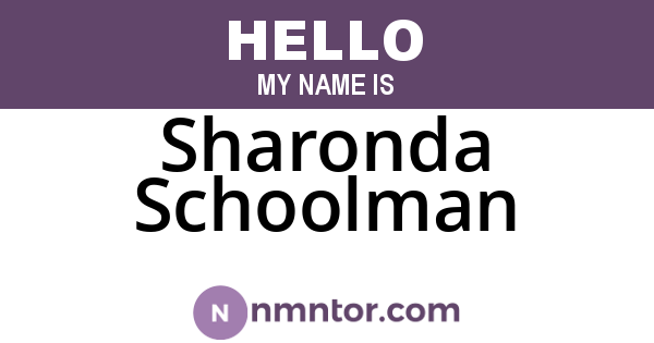 Sharonda Schoolman