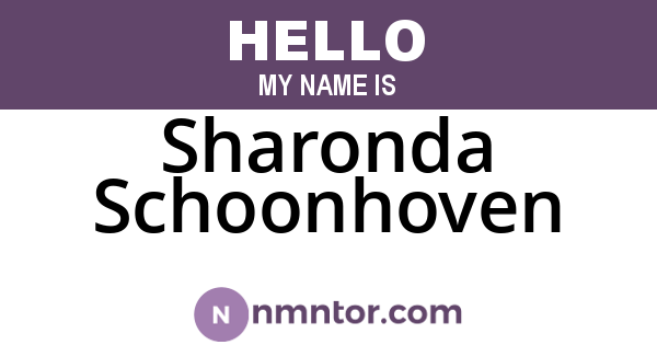 Sharonda Schoonhoven