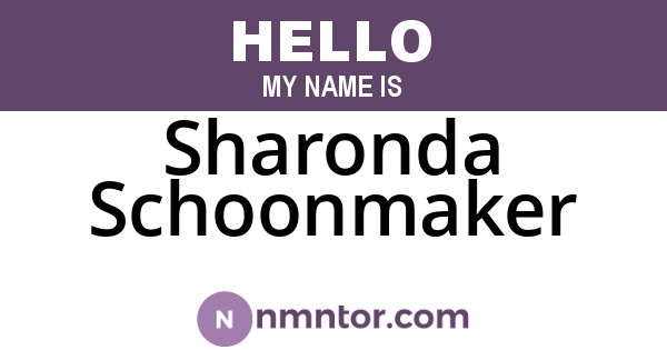 Sharonda Schoonmaker