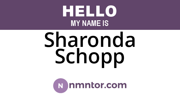 Sharonda Schopp