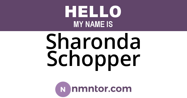 Sharonda Schopper