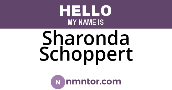 Sharonda Schoppert