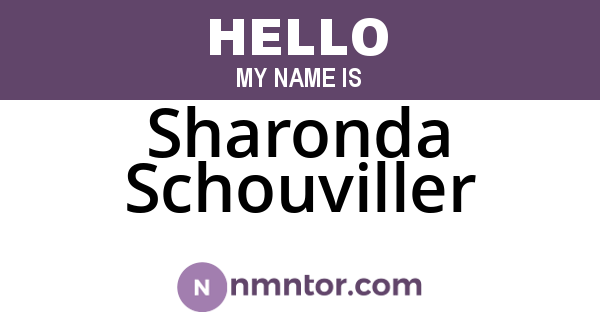 Sharonda Schouviller