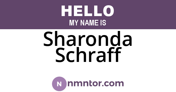 Sharonda Schraff