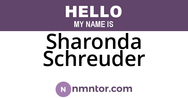 Sharonda Schreuder