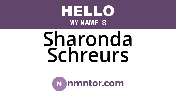 Sharonda Schreurs