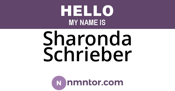 Sharonda Schrieber