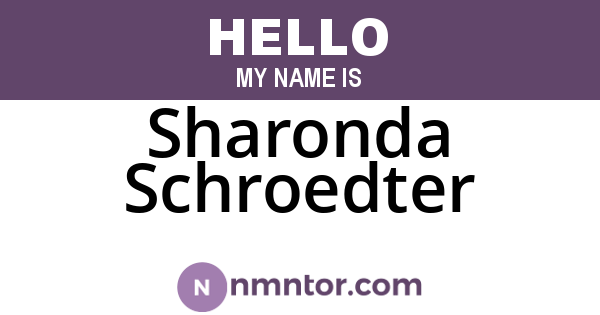 Sharonda Schroedter