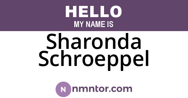 Sharonda Schroeppel