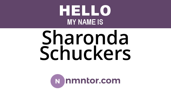 Sharonda Schuckers
