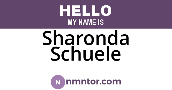 Sharonda Schuele