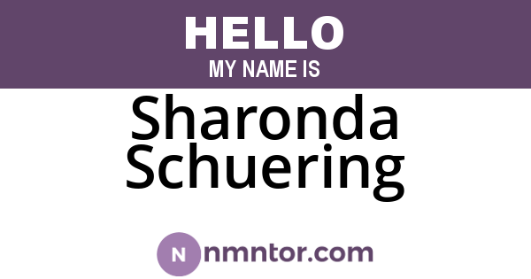 Sharonda Schuering