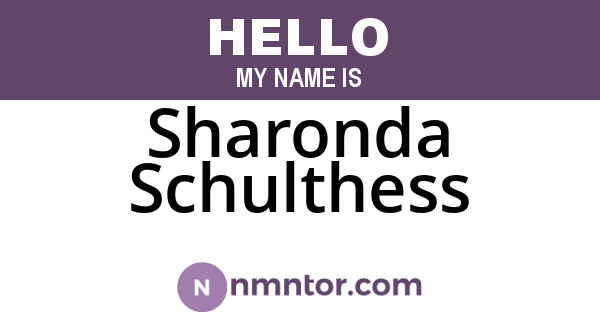 Sharonda Schulthess