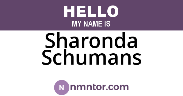 Sharonda Schumans