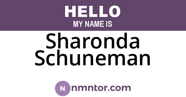 Sharonda Schuneman