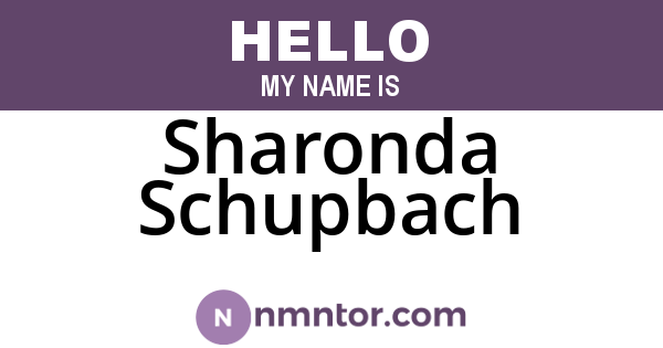 Sharonda Schupbach