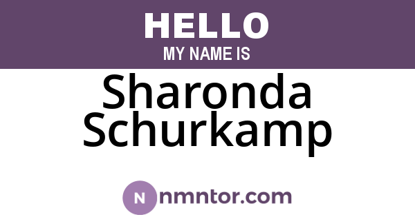 Sharonda Schurkamp