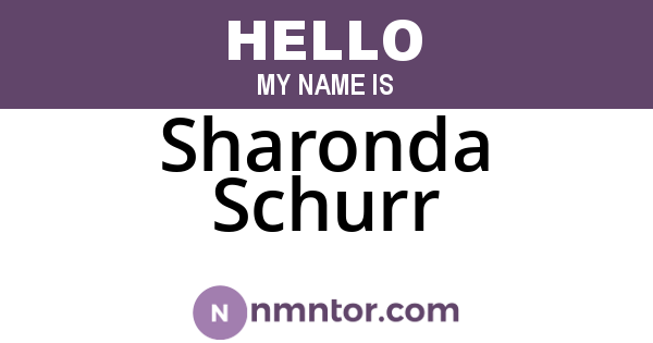 Sharonda Schurr