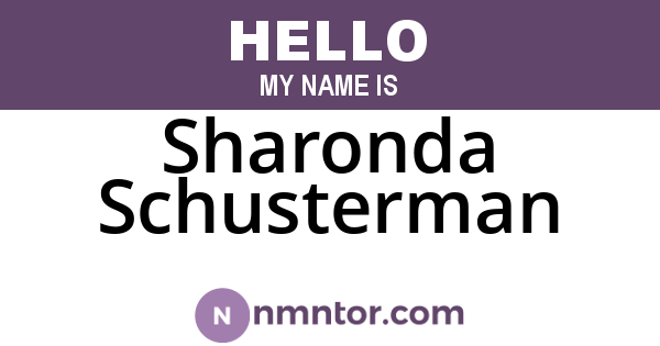 Sharonda Schusterman
