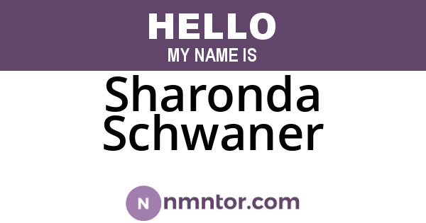 Sharonda Schwaner
