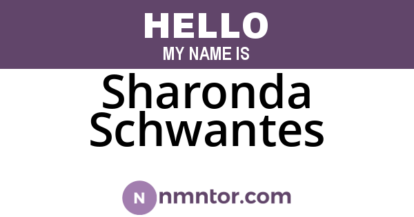 Sharonda Schwantes