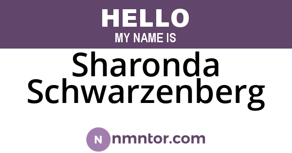 Sharonda Schwarzenberg