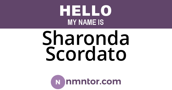 Sharonda Scordato