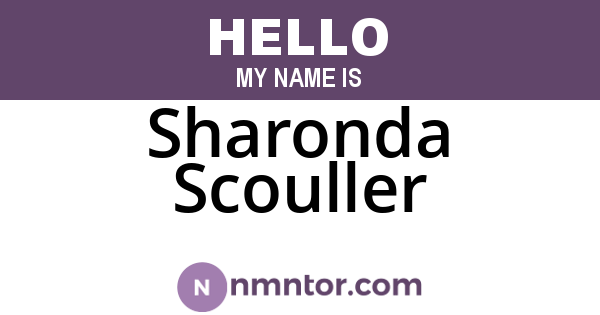 Sharonda Scouller