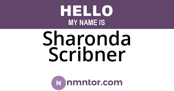 Sharonda Scribner