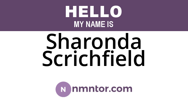 Sharonda Scrichfield