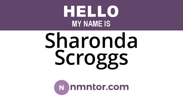 Sharonda Scroggs