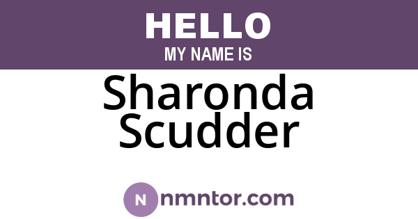 Sharonda Scudder