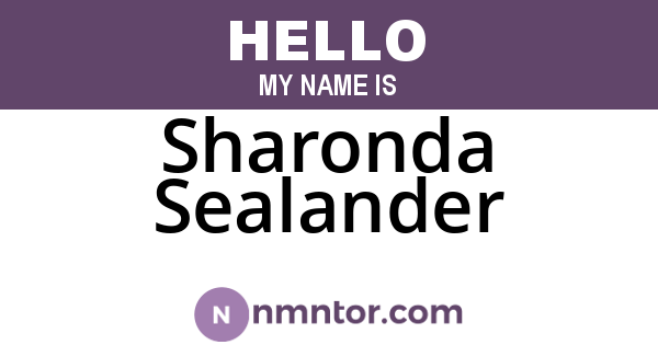 Sharonda Sealander
