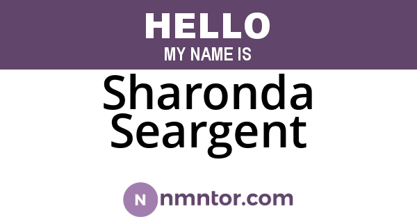 Sharonda Seargent
