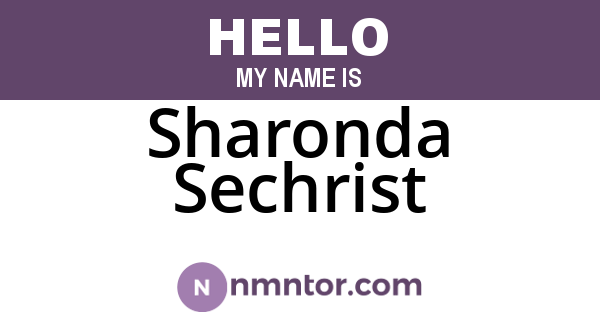 Sharonda Sechrist
